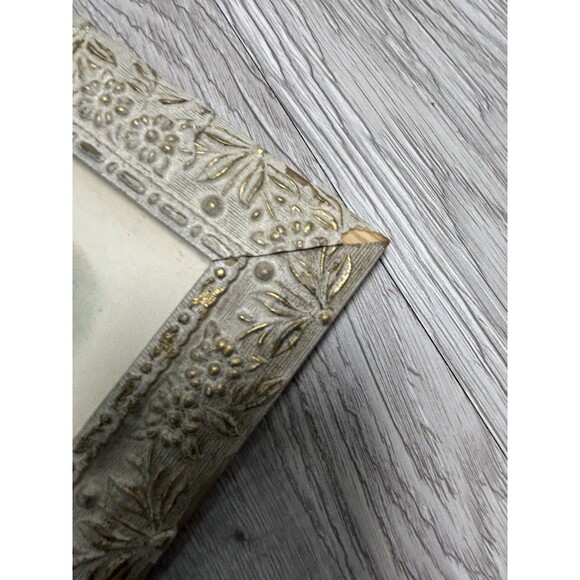 Antique Vintage 1894 J.Hoover Chromolithograph Print Red Barn River Winter Snow - Picture 16 of 16